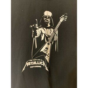 SunFrog Darth Vader Men’s Sz S  I FIND YOUR LACK OF METALLICA Disturbing T Shirt